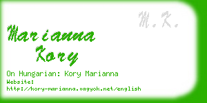 marianna kory business card